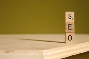 Scrabble letters spelling out S E O