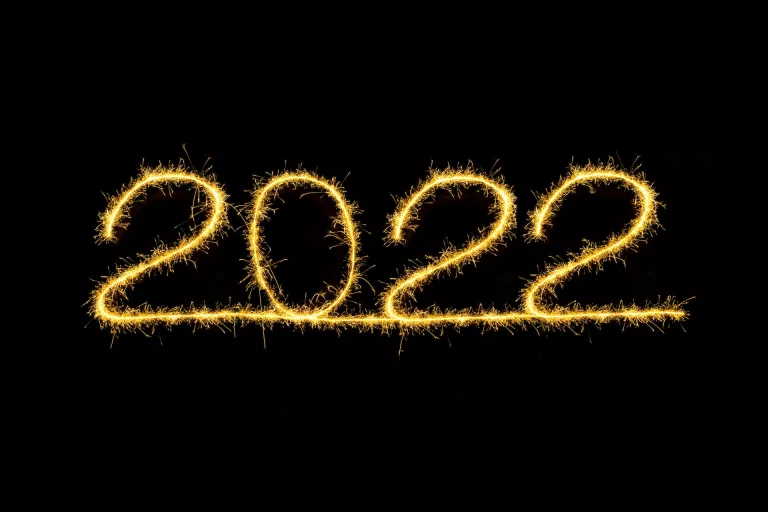 The year 20022 spelled out in lights
