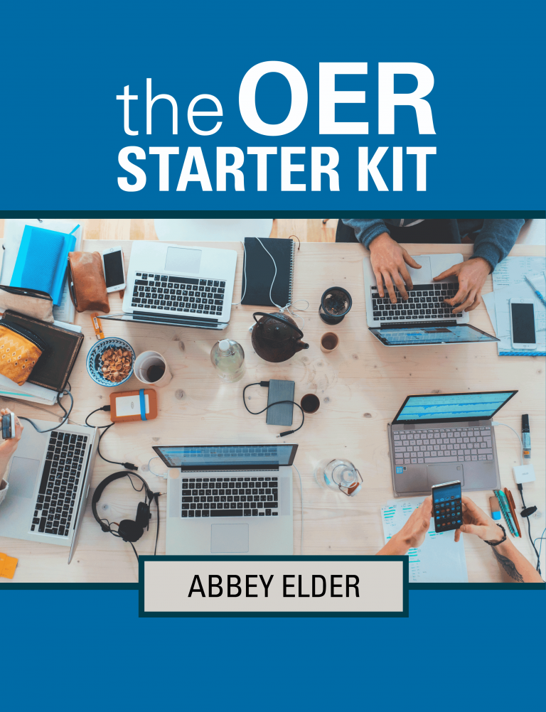 The OER Starter Kit book cover showing people working together at a table