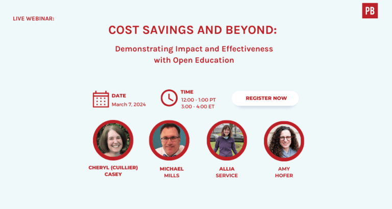 Demonstrating Impact and Effectiveness with Open Education