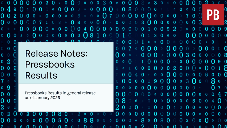 Release Notes Pressbooks Results