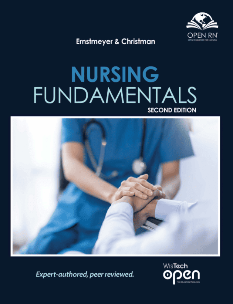 book cover showing a nurse in scrubs holding a patient's hand
