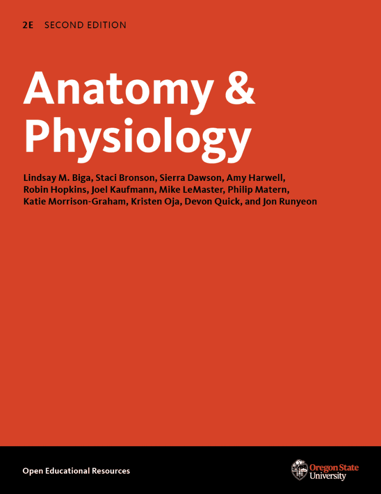 all-orange book cover with the words Anatomy & Physiology on the front