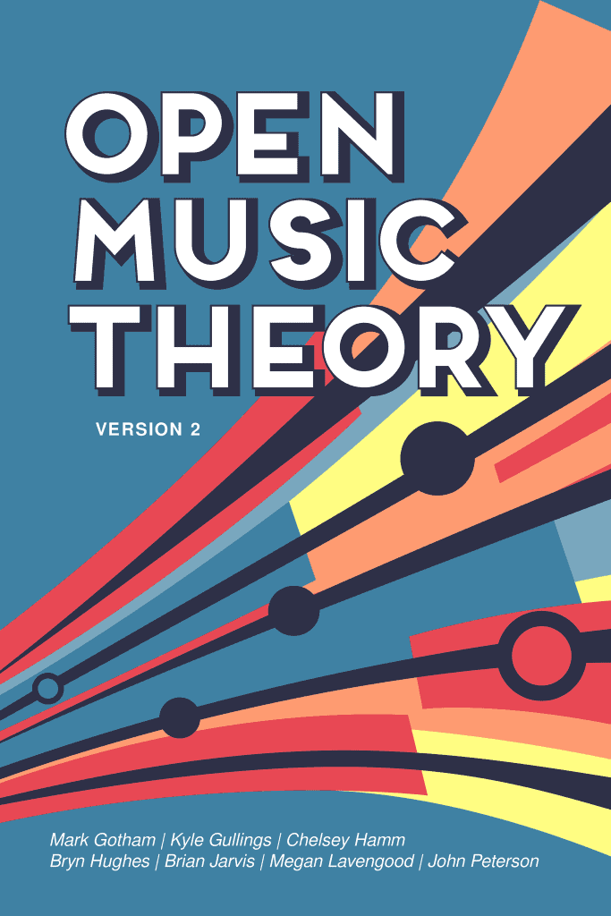 book cover showing a colourful abstract illustration of a music clef