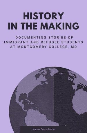 purple book cover with an illustration of a globe